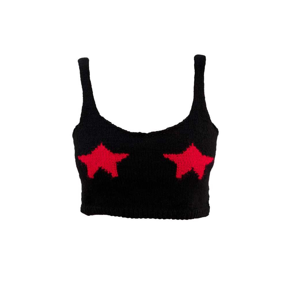 The Hand-Knitted Rock’n’Roll Star Top - Black