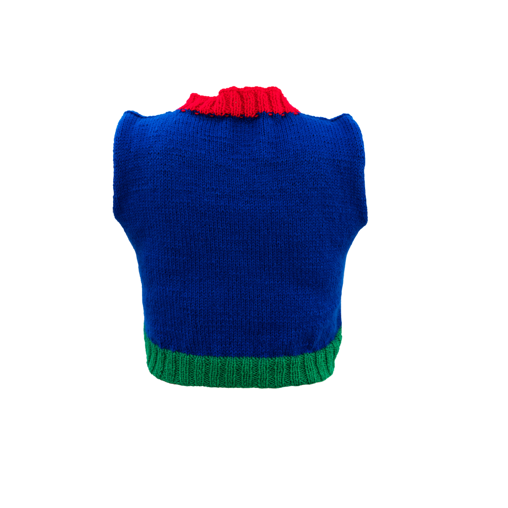 The Hand- Knitted Rock’n’Roll Star Top - Blue